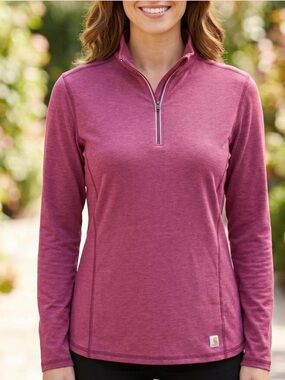 Carhartt Women's Force Ferndale Quarter-Zip Shirt Size XL 16/18 Lightweight